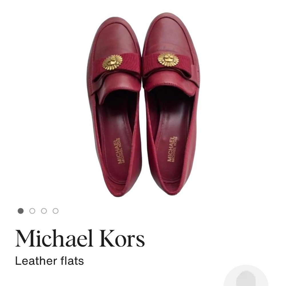 Michael Kors Burgundy Leather Loafers